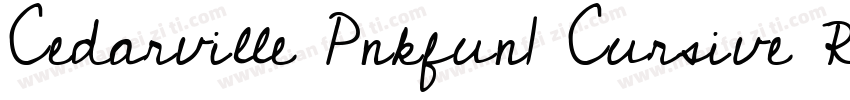 Cedarville Pnkfun1 Cursive Regular字体转换